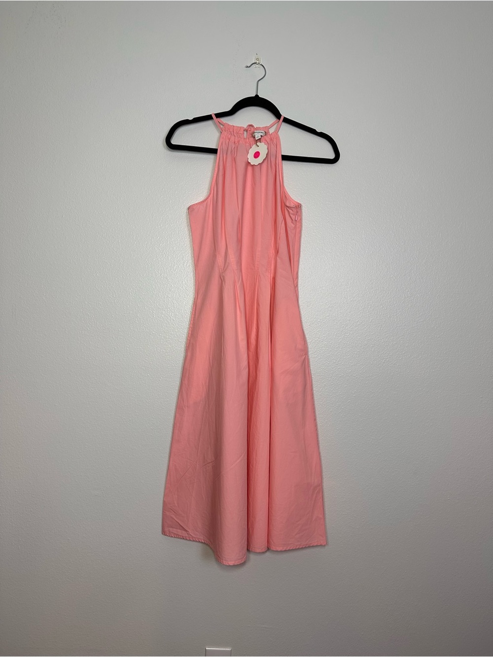 Banana Republic Coral Pink Halter Midi Dress